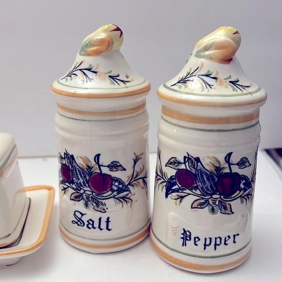 Italia by Arnart Creation Japan Salt Pepper Butter Dish Napkin Holder Spoon Rest - Picture 2 of 12